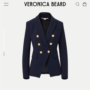 Veronica Beard Miller Dickey Jacket Navy with Gold buttons. New without tags!